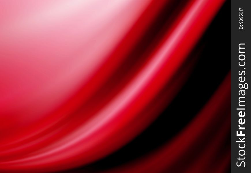 Red fabric texture with waves. Abstract illustration. Red fabric texture with waves. Abstract illustration