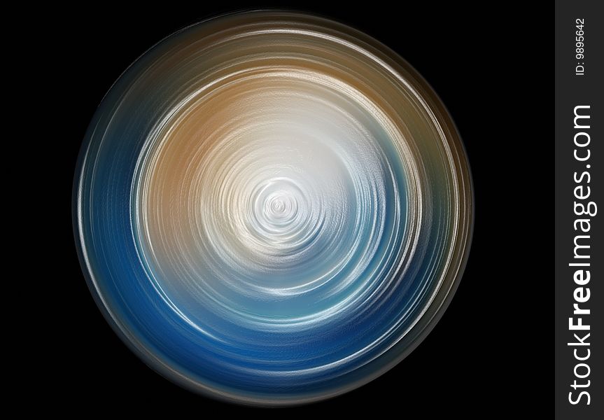 Abstract and circular shape over black background. Abstract and circular shape over black background