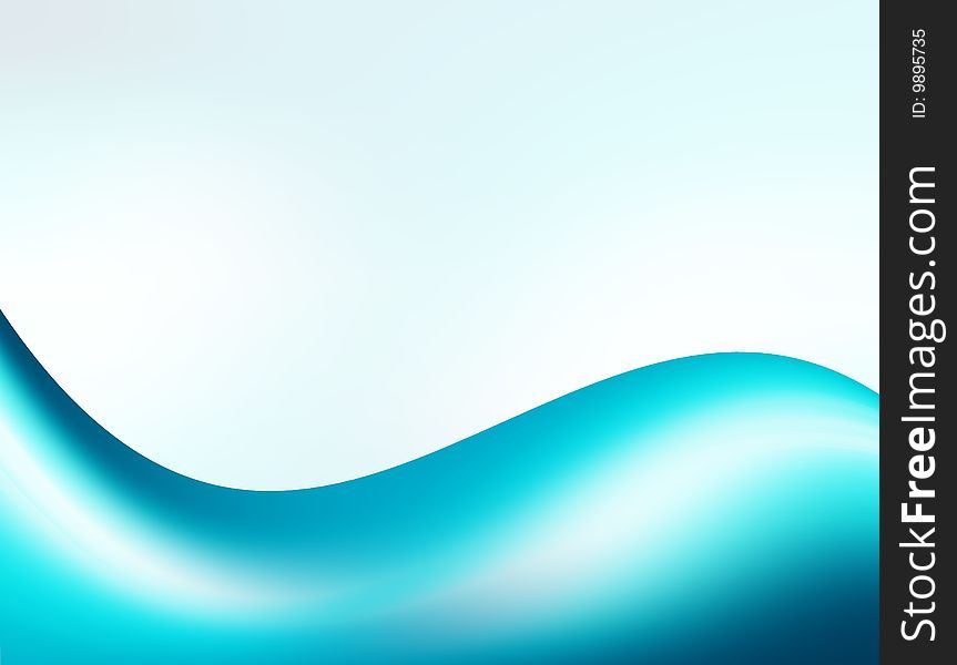 Blue dynamic wave over white background. Illustration. Blue dynamic wave over white background. Illustration