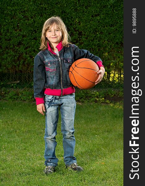 Young Girl And Ball