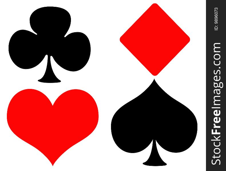 The image of cards of different colours:black and white. The image of cards of different colours:black and white.