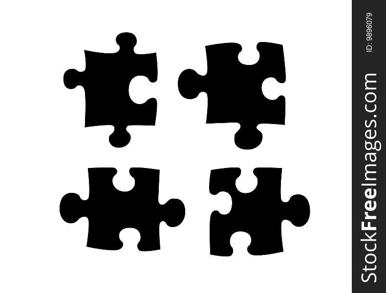 The image of pieces of game of a puzzle.