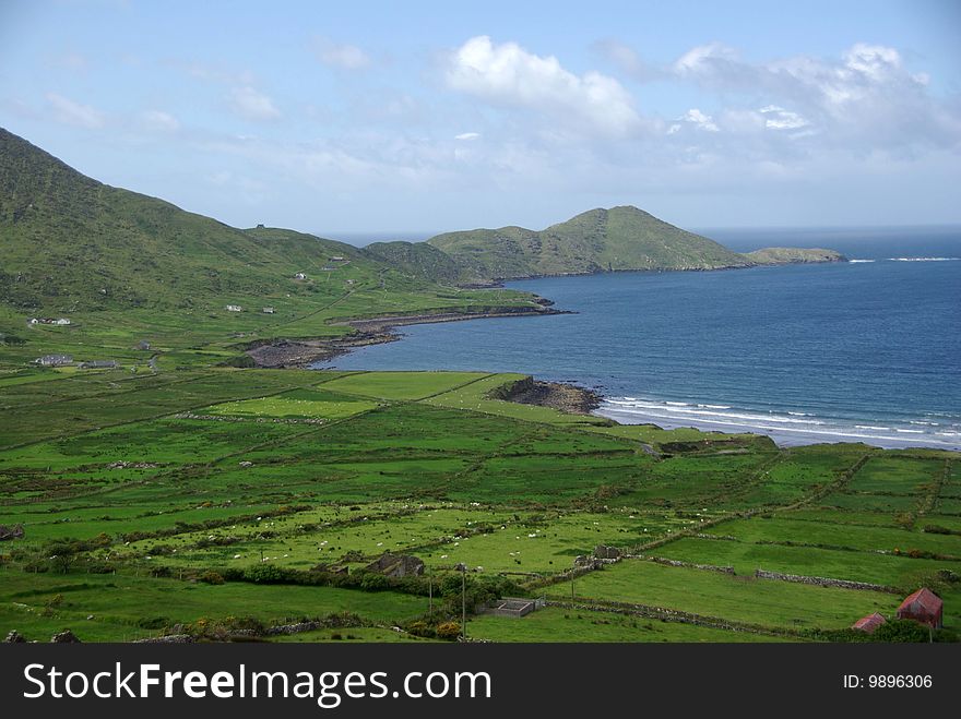 Landscape in the Ring of Kerry, in Ireland. Landscape in the Ring of Kerry, in Ireland