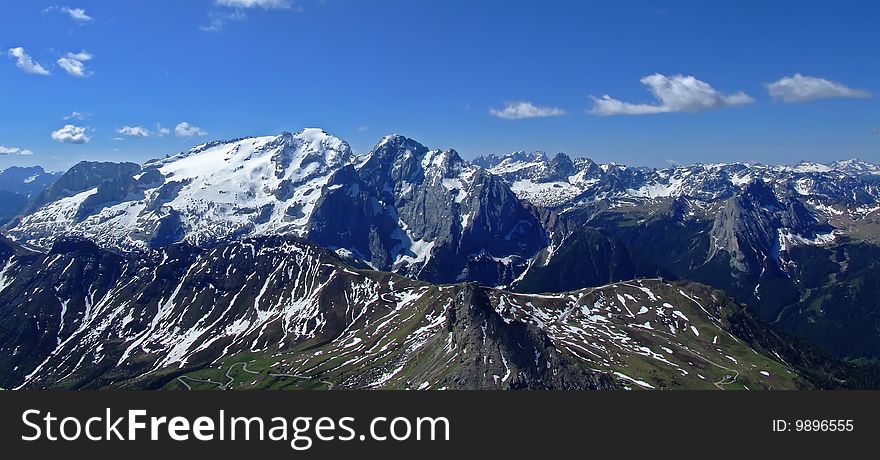 Marmolada, biggest mountain in dolomites