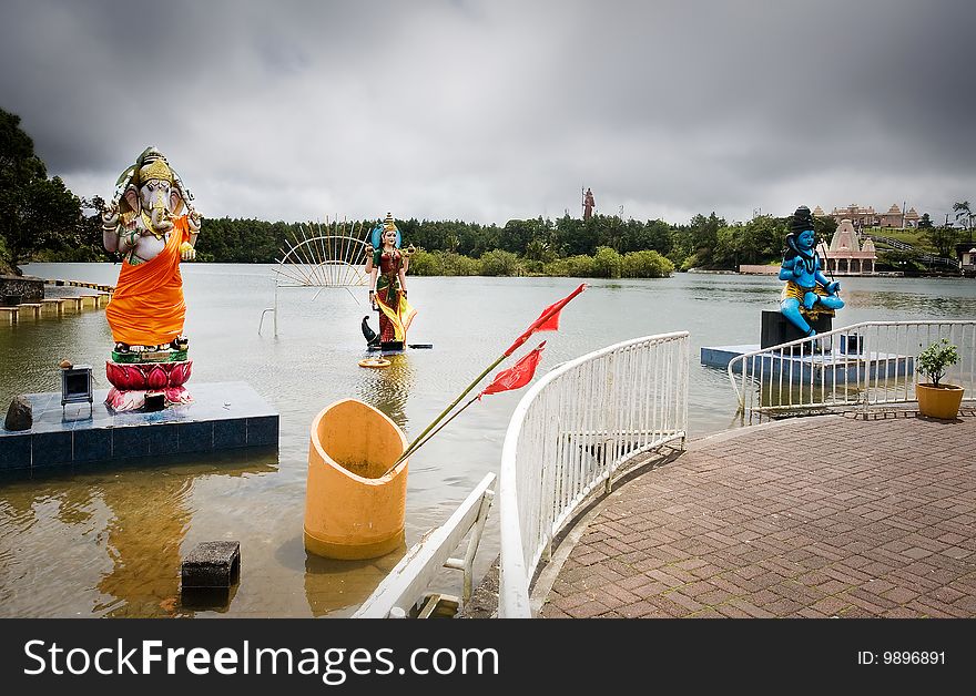 Grand Basin in Mauritius - holy place