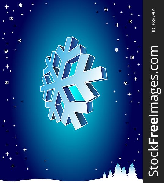 Blue winter background with place for your text