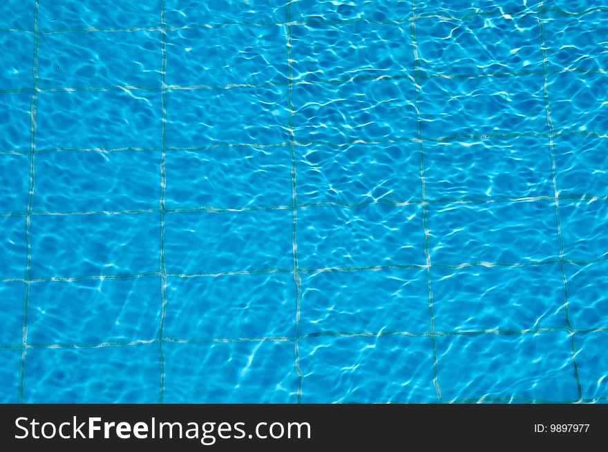 Water surface of a resort swimming pool