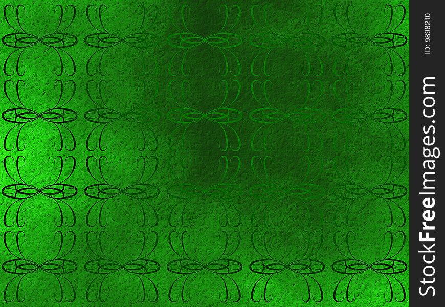 Green grungy abstract decorative pattern or background.