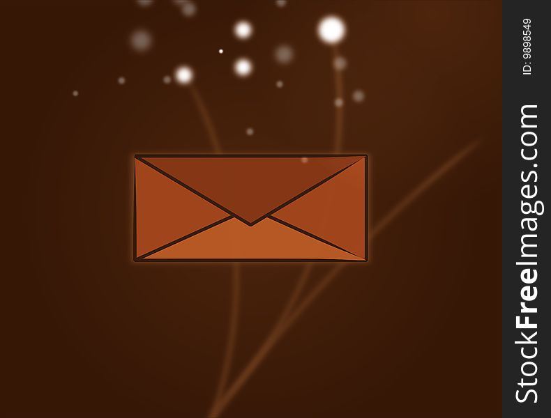 Soft  image of an envelope. Soft  image of an envelope