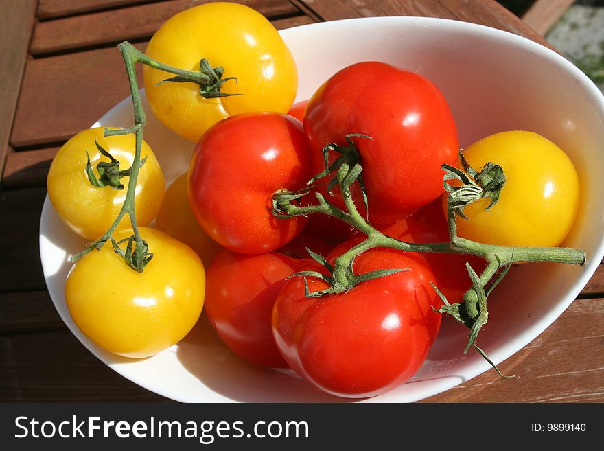 Red And Yellow Tomatoes