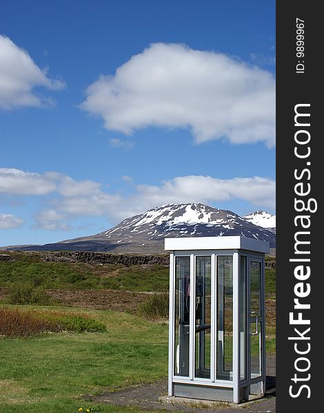 A phone booth in Iceland