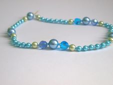 Blue Pearls Necklace. Stock Photo
