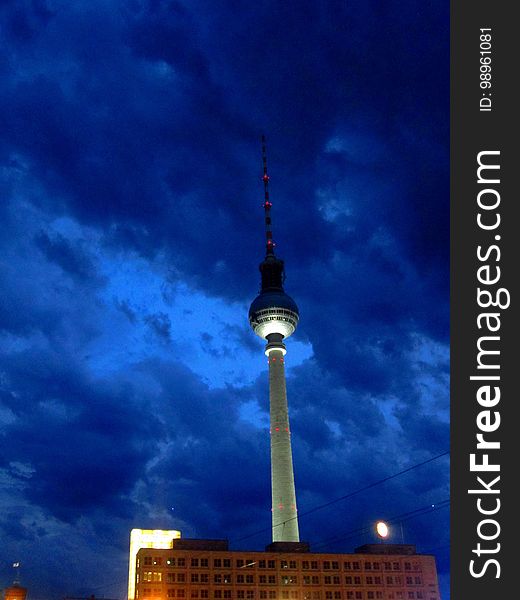 Berlin Fernsehturm At Night