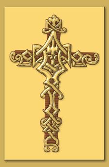 Golden Cross Royalty Free Stock Photos Golden Cross Royalty Free Stock Photos