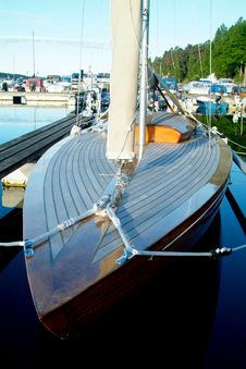 Classic Wooden Sailboat Royalty Free Stock Photography Classic Wooden Sailboat Royalty Free Stock Photography