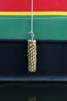 House Boat Fender Made From Rope Stock Photos House Boat Fender Made From Rope Stock Photos