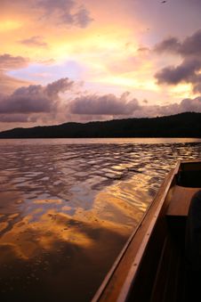 Boat @ Sunset Stock Photos Boat @ Sunset Stock Photos