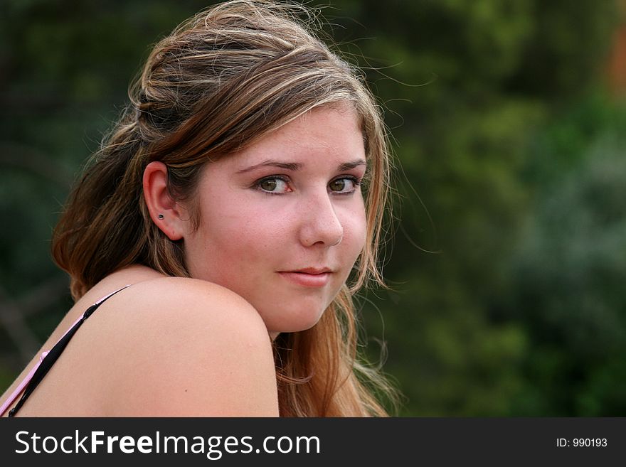 Outdoor Portrait of young girl. Outdoor Portrait of young girl