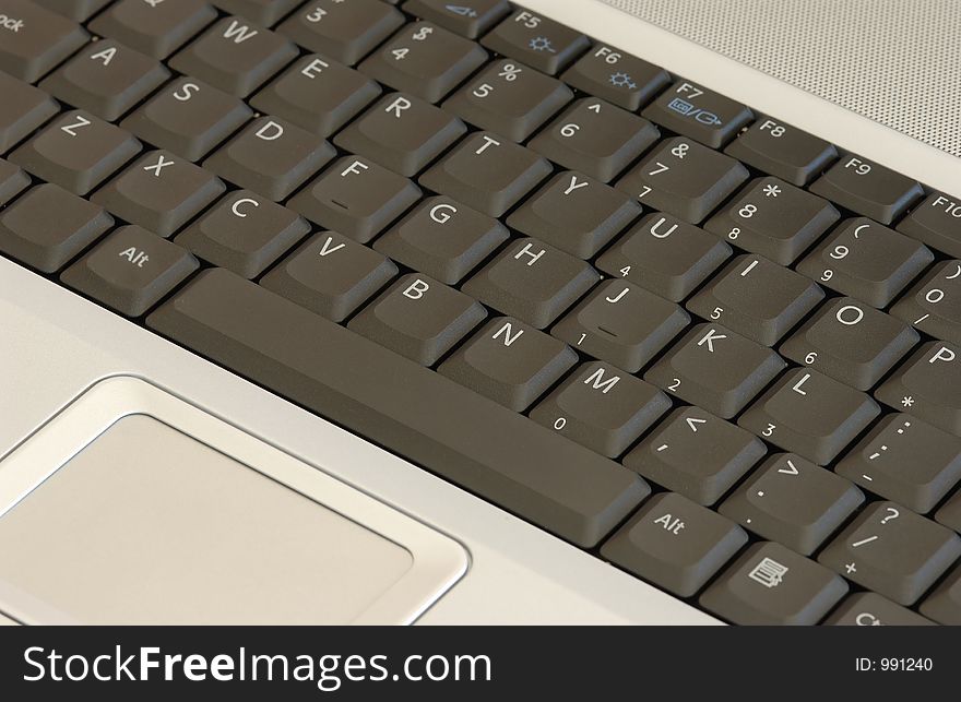 Close up of a laptops keys