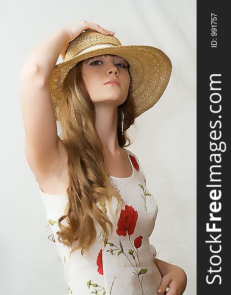 Portrait Of The Girl In A Straw Hat