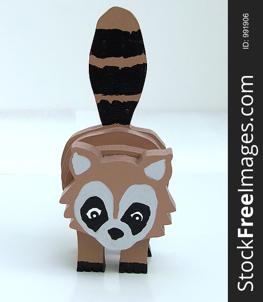 Wooden Raccoon Knick-Knack