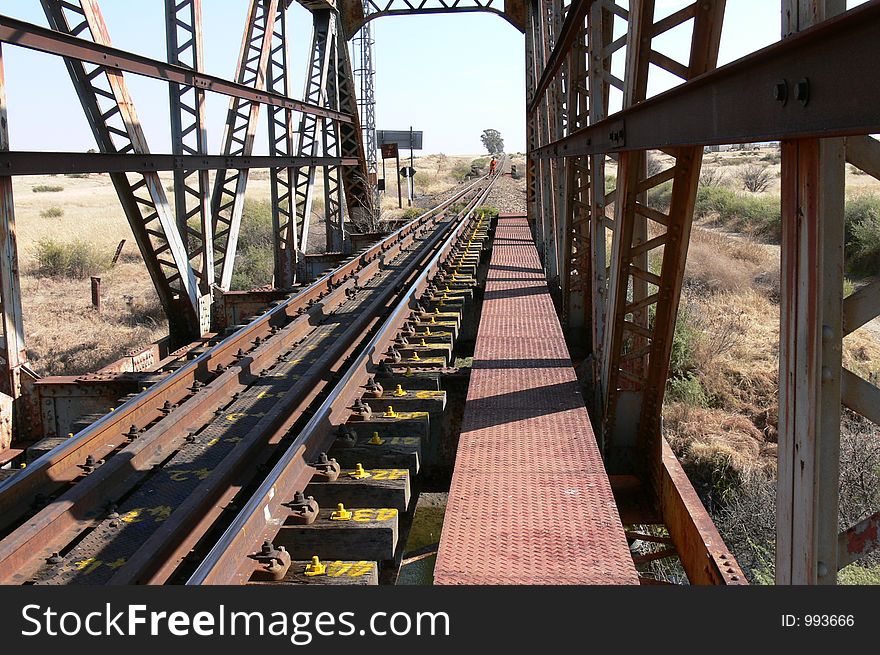 View of railroad bridge