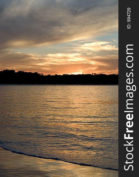 Byron Bay at sunset. Byron Bay at sunset