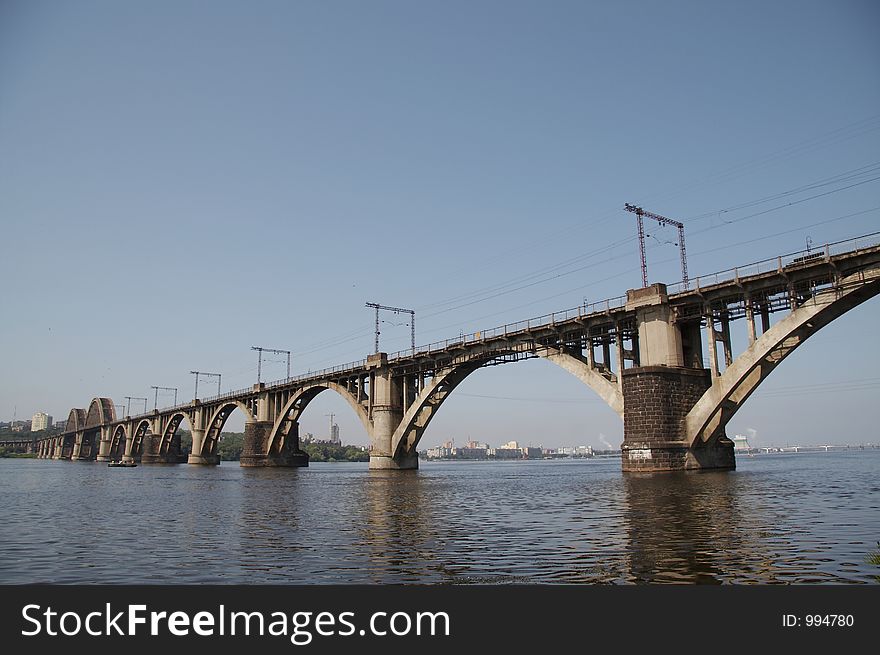 Bridge for Dniepr river. Bridge for Dniepr river