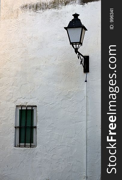 Street lamp in Cadaques, Catalonia, Spain