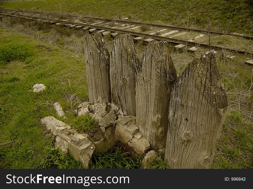 Abandoned and solitude rail. Abandoned and solitude rail