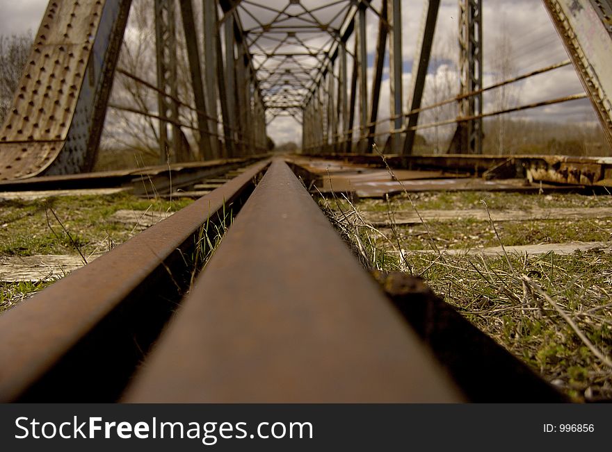 Abandoned and solitude rail. Abandoned and solitude rail