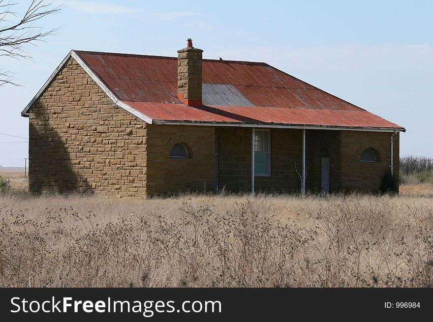 Abandoned sandstone house. Abandoned sandstone house