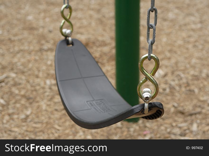 Empty park swing