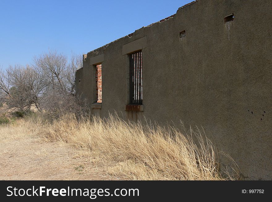 Abandoned broken down building