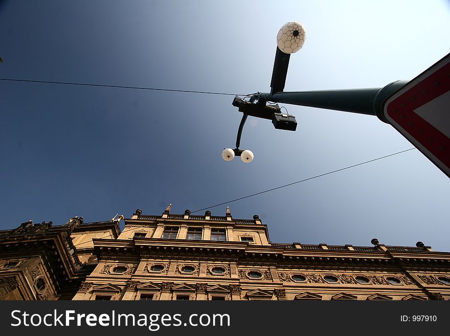 Automn in prag in tcheck republic, houses and buildings,