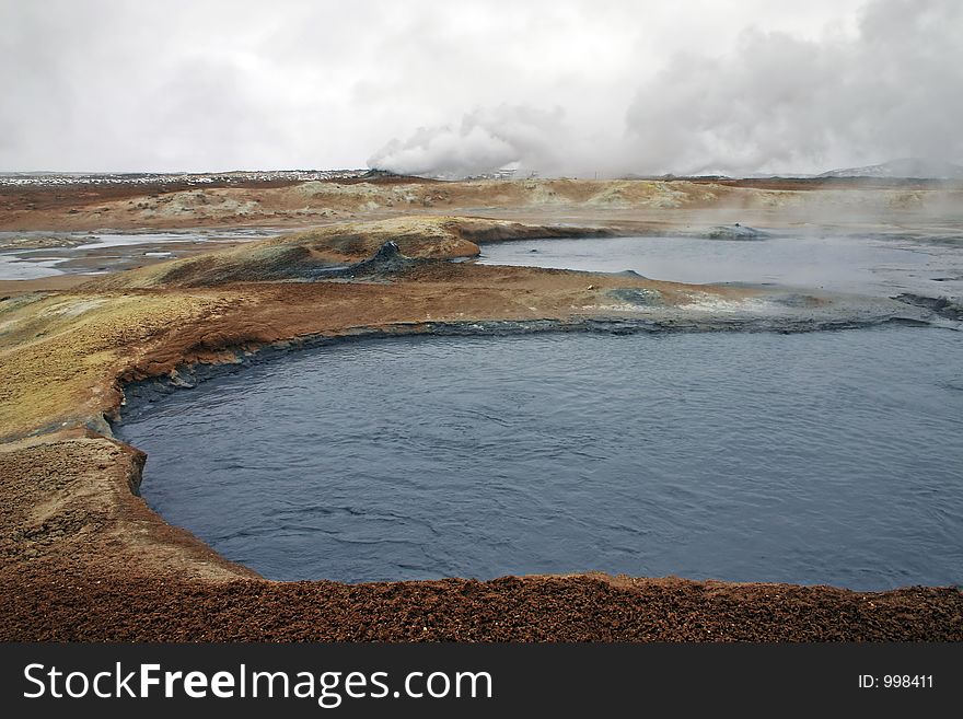 Geothermal field in Iceland. Geothermal field in Iceland