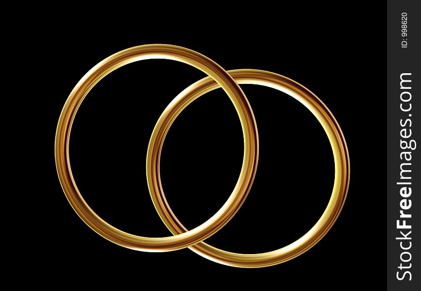 Wedding rings on black