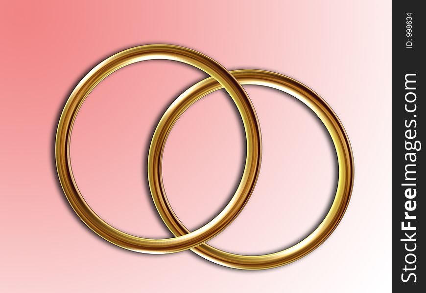 Wedding rings on background