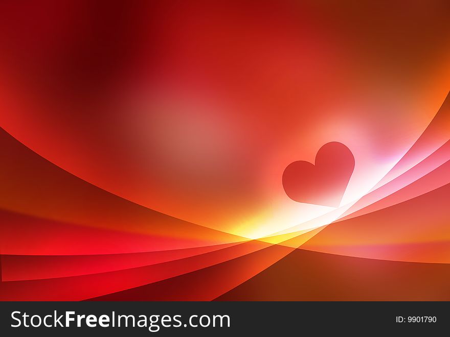 Heart - valentine abstract red background. Heart - valentine abstract red background
