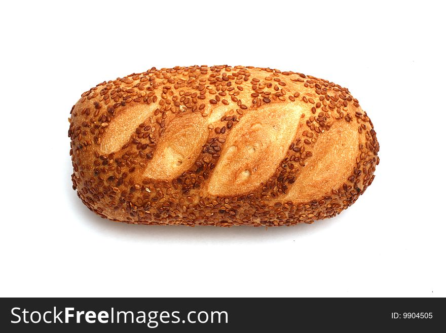 Loaf of bread isolated over white