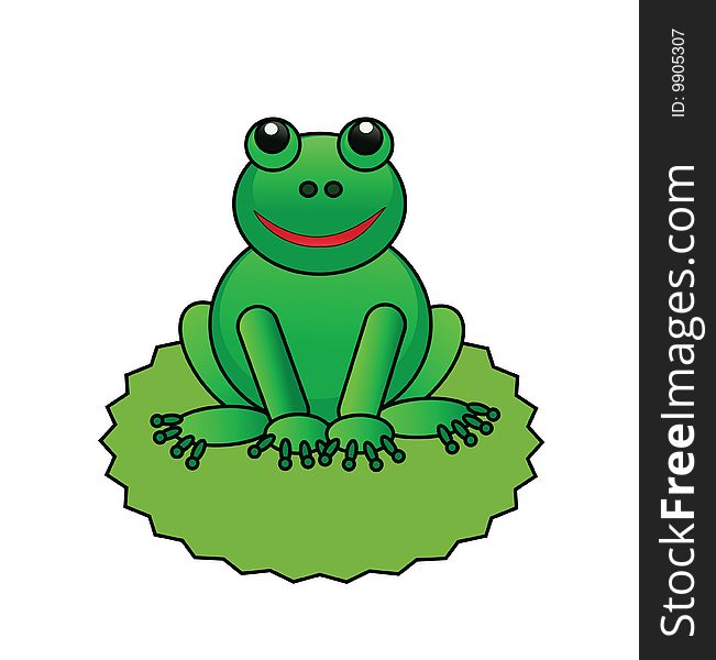 Vector cartoon of a frog.