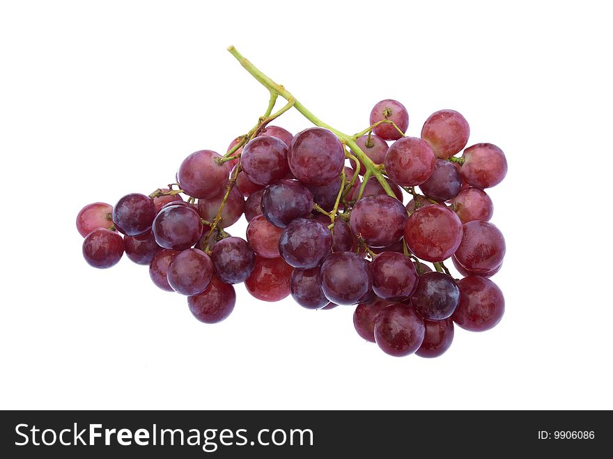 Grape cluster isolated on white background