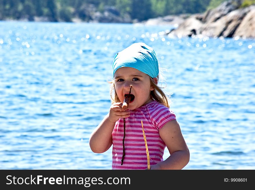 Little Girl At The Sea