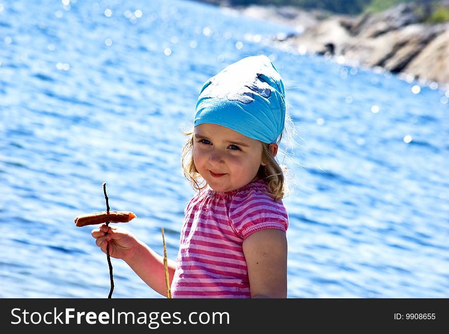 Little Girl At The Sea