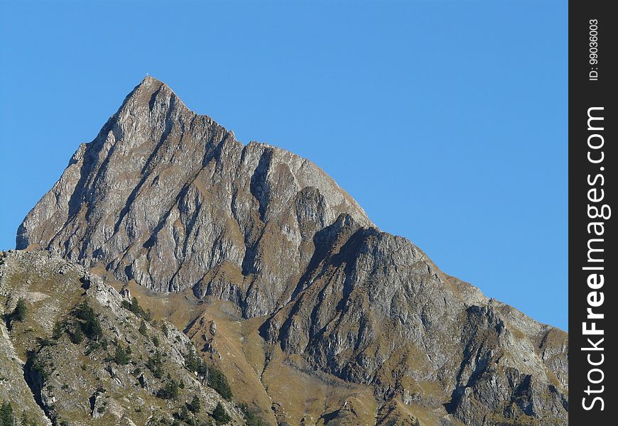 Mountainous Landforms, Mountain, Ridge, Rock