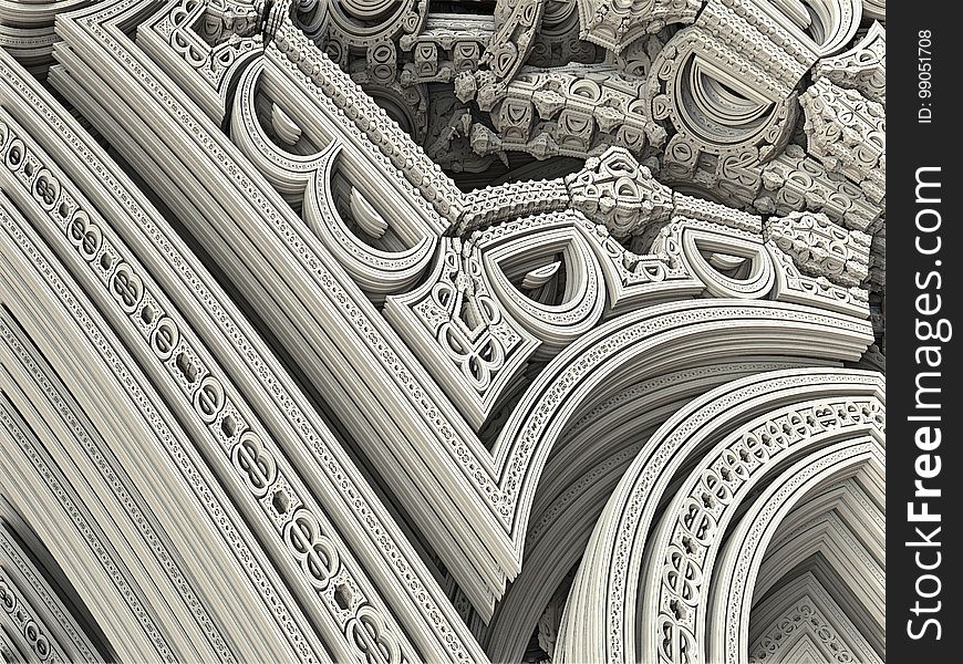 Stone Carving, Black And White, Structure, Landmark