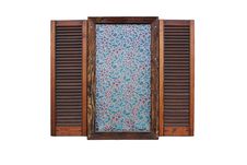 Window With Wooden Shutters Isolation Royalty Free Stock Photos Window With Wooden Shutters Isolation Royalty Free Stock Photos