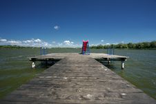 Pier With The Slide Royalty Free Stock Photography Pier With The Slide Royalty Free Stock Photography