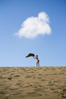 Young Woman At Beach On Sunny Day Royalty Free Stock Photo Young Woman At Beach On Sunny Day Royalty Free Stock Photo