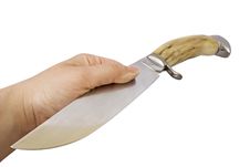 Knife In Hand (with Clipping Path) Royalty Free Stock Photo Knife In Hand (with Clipping Path) Royalty Free Stock Photo